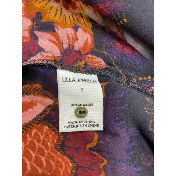 Ulla Johnson 'Miray' Black Silk Blouse Size 0 - Picture 5 of 5